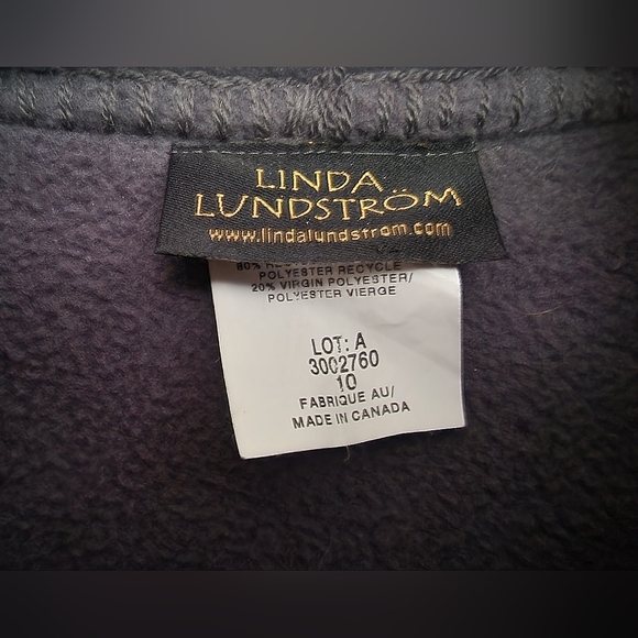 Vintage Linda Lundstrom Grey double button blazer fleece jacket shacket, size 10 - Picture 2 of 3